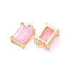 Brass Pave Cubic Zirconia Charms CU-K002-40G-A-2