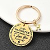 Valentine's Day Brass & 201 Stainless Steel Keychain KEYC-YW00097-08-1