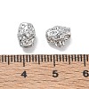 Brass Micro Pave Clear Cubic Zirconia Beads CU-CBA91C0-01P-3
