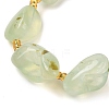 Natural Prehnite Nuggets Beaded Necklaces NJEW-P312-01P-2