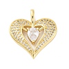 Brass Micro Pave Cubic Zirconia Pendants X-KK-S510-32G-02-1