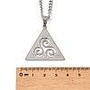 201 Stainless Steel Viking Triskelion Pendant Necklaces for Women Men LS-NJEW-F344-01P-3