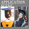 SUNNYCLUE DIY Zinc Alloy Graduation Season Hat Brims Photo Pendant Decorations DIY-SC0020-66-5