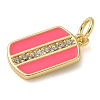 Rack Plating Brass Micro Pave Cubic Zirconia Pendants KK-K392-03G-01-2