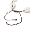Natural Mixed Cowrie Shell Bead Braided Bead Bracelets BJEW-JB11862-01-4