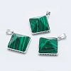 Synthetic Malachite Pendants G-O163-F06-1