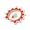 Glass Seed Beaded Sun Pendants PALLOY-MZ00857-02-4