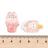 Transparent Rabbit Resin Cabochons CRES-D283-02-3