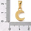 Ion Plating(IP) 304 Stainless Steel Charms with Rhinestone STAS-Z113-11G-3