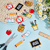 14Pcs 7 Styles Back to School Polyester Clothing Patches PATC-CY0001-54A-4