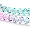 Transparent Painted Glass Beads Strands X1-DGLA-A034-T8mm-A10-4