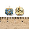 Brass Micro Pave Cubic Zirconia Stud Earrings KK-F358-02G-04-5