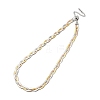304 Stainless Steel Interlocking Triple Herringbone Chain Necklace for Men Women NJEW-H167-01-1