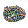 Baking Painted Glass Beads Strands DGLA-Q023-12mm-DB57-3