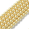 Eco-Friendly Dyed Glass Pearl Round Bead Strands X-HY-A002-8mm-RB071-1