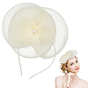 Fascinators Flower Mesh Feathers Organza Hat on a Hair Band Party Headwear for Girls and Women OHAR-WH0014-19C-1