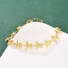 Brass Link Chain Bracelets for Women BJEW-L707-04G-03-1