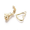 Brass Fold Over Clasps X-KK-S356-425-NF-3