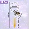 CHGCRAFT 12Pcs Mixed Gemstone Keychain KEYC-CA0001-31-2