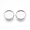 304 Stainless Steel Brooch Cabochon Settings STAS-E547-08D-P-2