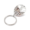 Natural Carnelian Chip & Alloy Tree of Life Pendant Keychain KEYC-JKC00648-04-5