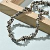 Natural Dalmatian Jasper Chip Beaded Necklaces for Men Women NJEW-G159-01O-1