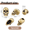4Pcs Brass European Beads KK-FH0008-40AG-2