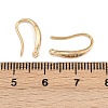 Brass Micro Pave Clear Cubic Zirconia Earring Hooks KK-F910-24G-3