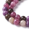 Natural White Jade Imitation Tourmaline Beads Strands X-G-I299-F01-6mm-3