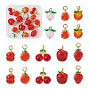 Spritewelry 16Pcs 8 Style Handmade Lampwork Pendants LAMP-SW0001-01-1