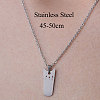 201 Stainless Steel Cat Shape Pendant Necklace NJEW-OY001-21-3