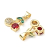 Brass Micro Pave Cubic Zirconia Pendants KK-L243-01G-01-2