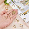 10Pcs 2 Styles Brass Pendants KK-HS0015-24-3