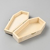 6Pcs Halloween Coffin Shaped Pine Wood Pet Urn Storage Caskets with Alloy Clasps CON-BC0007-97-2