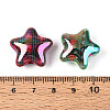 Christmas UV Plating Printed Opaque Acrylic Beads MACR-N018-06-3