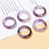 Natural Amethyst Plain Band Finger Rings LS-PW-WG26698-02-1