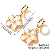 Floral Field Style High-end Daily Brass Hoop Earrings QW9195-1-1