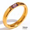 304 Stainless Steel Pave Cubic Zirconia Finger Rings FS-WG61B2A-06-1