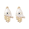 Rack Plating Alloy Enamel Pendants FIND-C050-07A-G-1