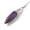 Mixed Gemstone Dowsing Pendulum Pendants G-C051-10P-4