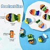 10Pcs 5 Colors Handmade Lampwork Beads LAMP-YW0001-62-3