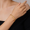 Honeycomb Hexagon 304 Stainless Steel Open Hinged Cuff Bangles for Women TF6134-4