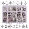 Tibetan Silver Anchor & Helm Pendants TIBEP-PH0004-15AS-1