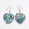 Abalone Shell/Paua Shell Dangle Earrings EJEW-F147-C16-1