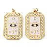 Ion Plating(IP) 304 Stainless Steel Rhinestone Enamel Pendants STAS-Q333-03G-1