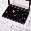 28 Grids Printed Imitation Leather Jewelry Tray Organizer Boxes MRMJ-WH0077-086-3