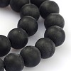 Frosted Glass Round Bead Strands GLAA-J079-02-8mm-1