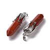 Natural Red Jasper Big Pointed Pendants G-E059-03AS-07-3