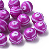 Opaque Striped Acrylic Beads MACR-S373-27B-02-7