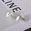 Triangle Brass Drawbench Stud Earring EJEW-L288-007S-1